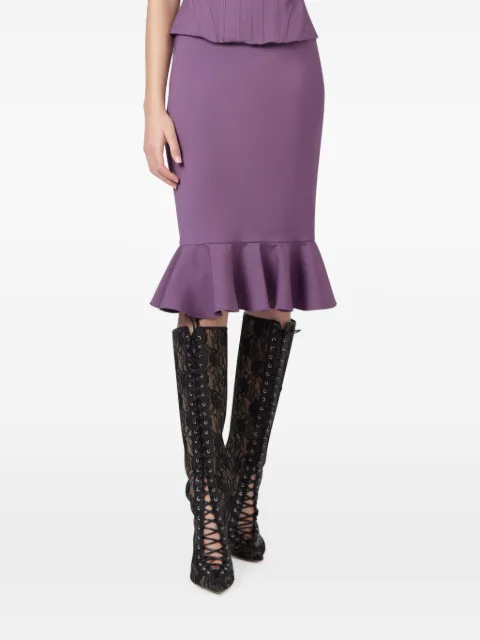 Giuseppe Di Morabito ruffled-trim midi skirt Purple 07PFSK17716705