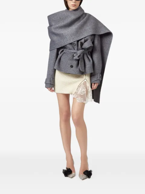 Giuseppe Di Morabito belted scarf-detail jacket Grey 07PFCO50516757