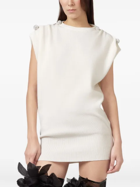 Giuseppe Di Morabito crystal-embellished sleeveless mini dress White 07PFKND416X167