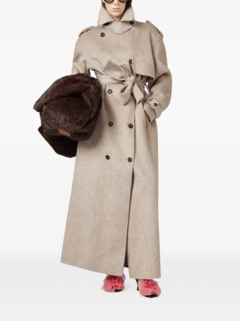 Giuseppe Di Morabito double-breasted belted coat Neutrals 07PFCO50416757