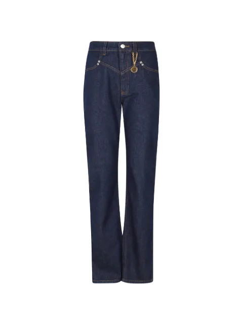 Stella McCartney logo-charm straight-leg jeans Blue 6D05223SQH81
