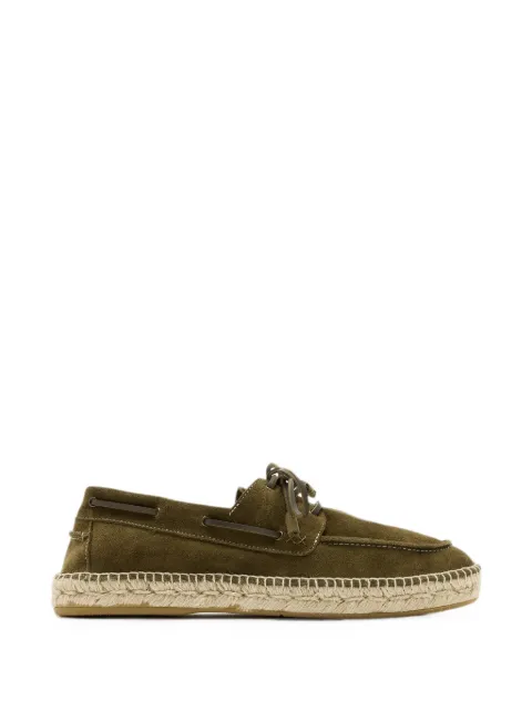 Forsa lace-up suede espadrilles Green ENZO