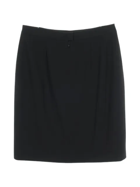 CHANEL Pre-Owned 1986-1988 logo-button mini skirt Black 1087845