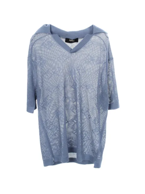 Fendi Pre-Owned 2010s FF-logo top Blue 1088232