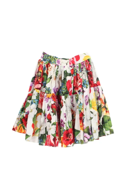 Dolce & Gabbana Pre-Owned 2010s floral-print tiered midi skirt White 1088081