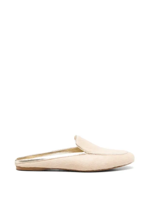 Forte Forte almond-toe flat mules Neutrals 15207MYSHOES