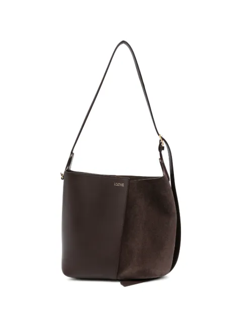 LOEWE Bilbao leather-suede shoulder bag Brown A418WRPX01