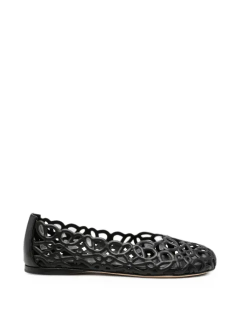 LOEWE Petal Anagram ballerina in lambskin Black LLST466X17