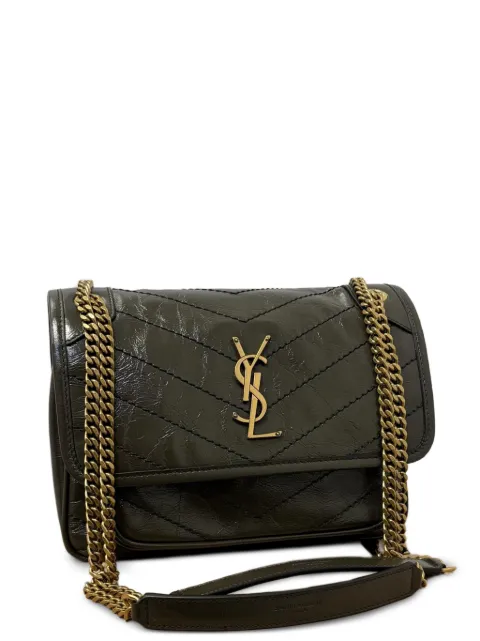 Saint Laurent Niki quilted leather shoulder bag Green 6331850EN07