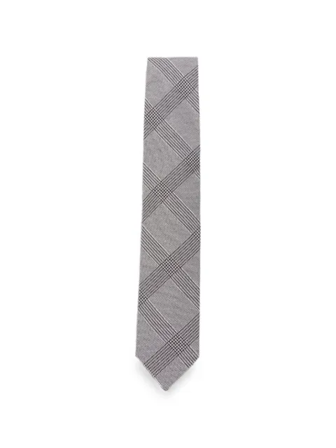 Lardini check-pattern tie Black ACCRC7AC67147