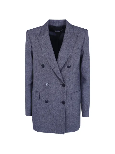 DRHOPE double-breasted peak-lapel blazer Grey 47314403
