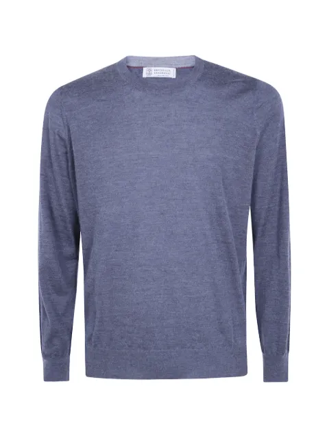 Brunello Cucinelli cashmere round-neck sweater Blue M2300100C079C