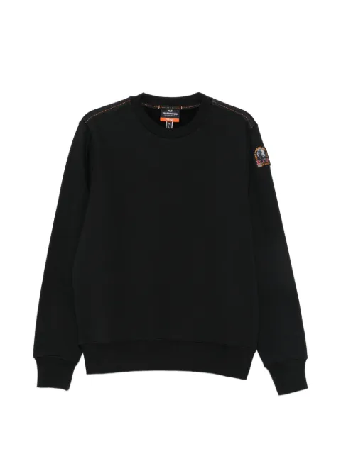 Parajumpers logo-patch crew-neck sweater Black 26WMPMFLEY21
