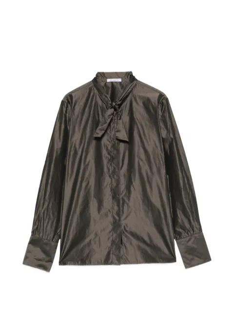 Rosso 35 bow-detail long-sleeve shirt Grey S7712B9536