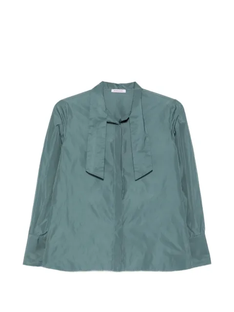 Rosso 35 pussy-bow-collar long-sleeve shirt Blue S7712B9536