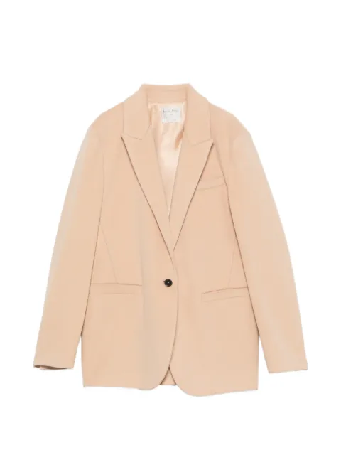 Forte Forte single-breasted peak-lapels blazer Neutrals 15009MYJACKET