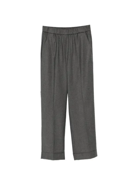 Rosso 35 elasticated-waistband turned-up-cuff trousers Grey S6507PB4519