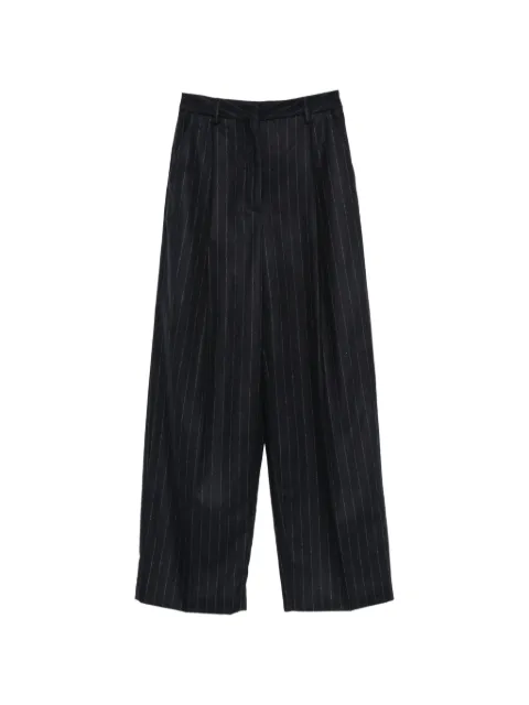 THELATEST E-Alex pinstripe-pattern trousers Blue TLWE3104W0233ABTP