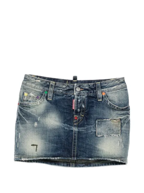 DSQUARED2 2000s patchwork skirt Blue DS250CFC