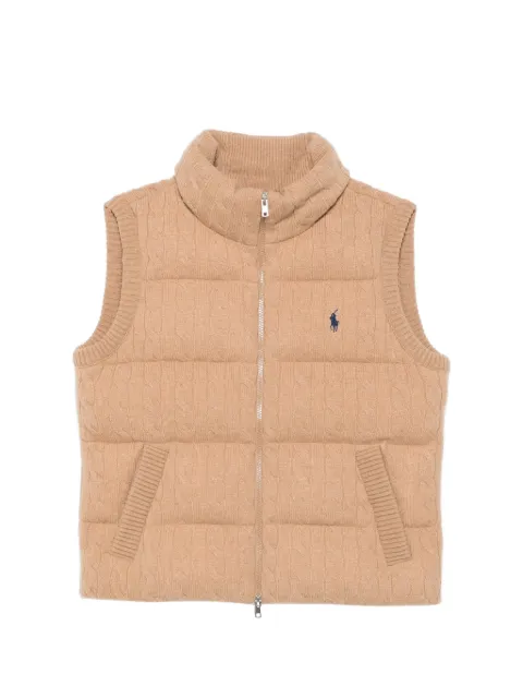 Polo Ralph Lauren cable-knit padded gilet Neutrals 211B29132001