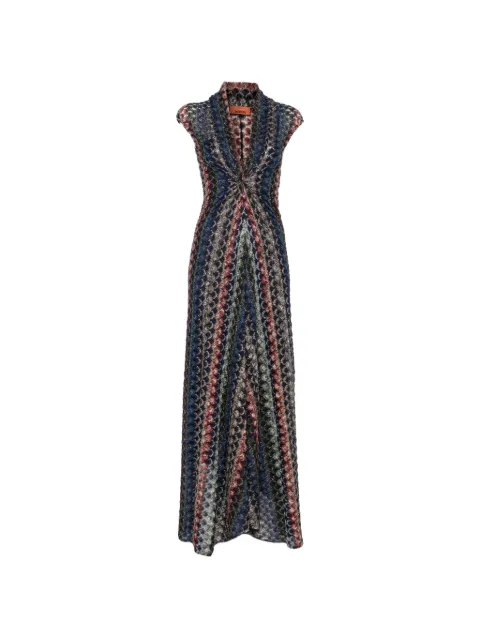 Missoni Torchon Raschel maxi dress Blue DS26WG2HBR015P