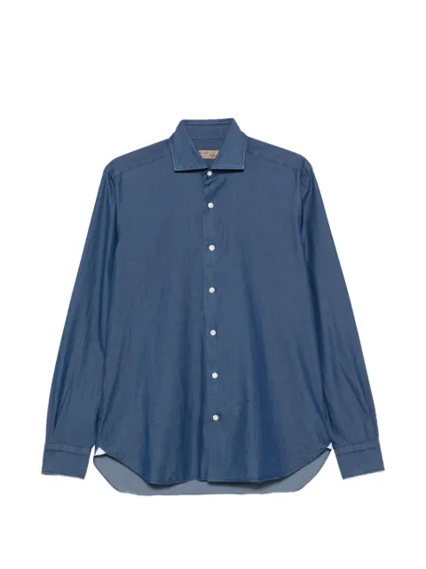 Barba cutaway-collar long-sleeve shirt Blue LIU13P01PZ0998U1