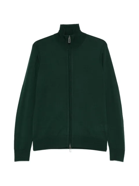 Paolo Pecora zip-up high-neck cardigan Green A050F001