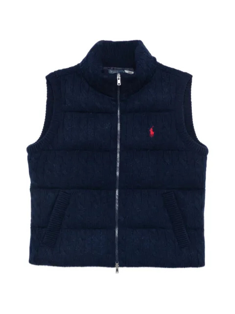 Polo Ralph Lauren cable-knit padded gilet Blue 211B29132002