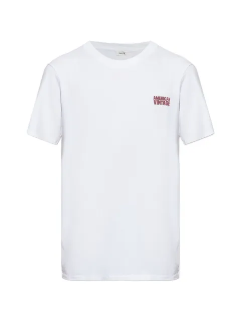 American Vintage Ykobow logo-print T-shirt White MYKO02CH25