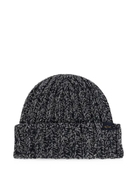 Paul & Shark ribbed-knit beanie hat Blue 163171050
