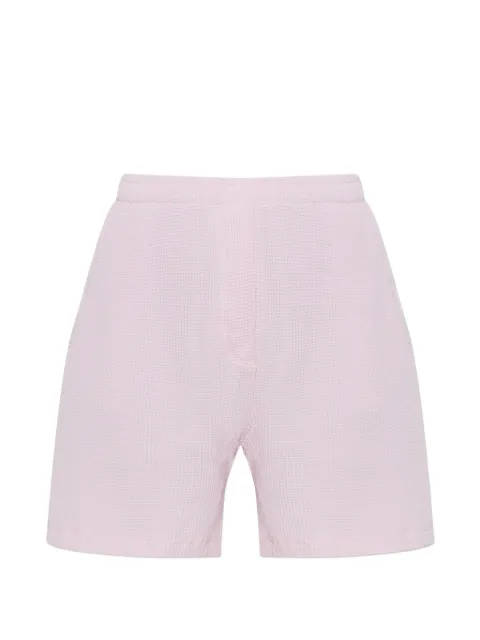 American Vintage Uscow waffle-knit cotton shorts Pink USC09A