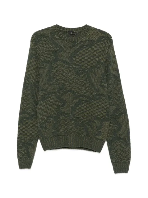 ETRO intarsia-knit crew-neck sweater Green MRKF0096AU11F
