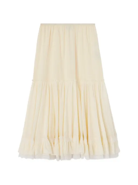 GANNI skirt in white nylon Neutrals A1090386