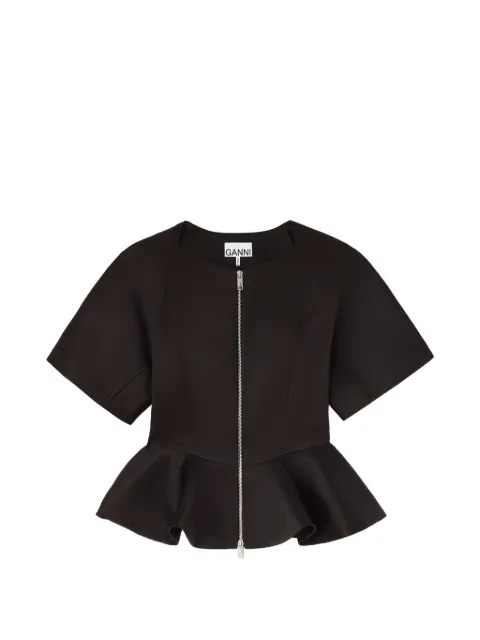 GANNI blouse in black satin Black A1040494