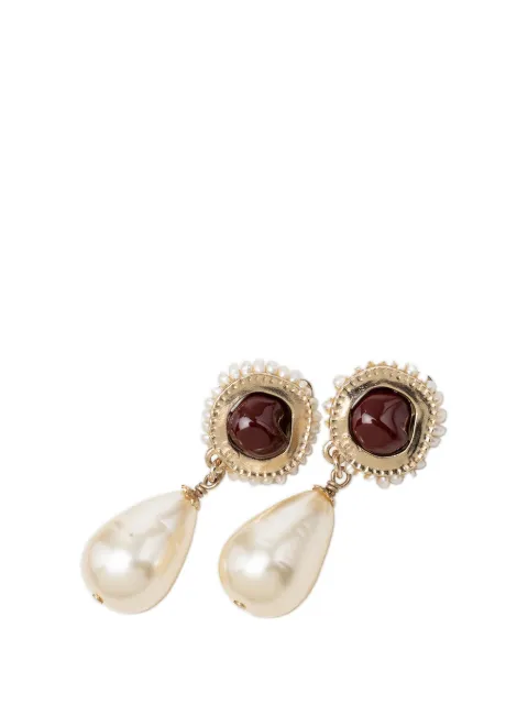 CHANEL Pre-Owned 2013 Gold Plated Faux Pearl Drop Clip On Earrings costume earrings Gold CDCIX7RRBPRFC24T