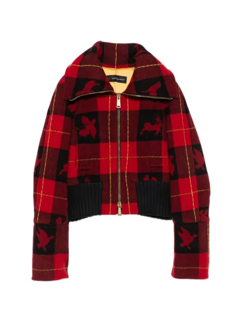 DSQUARED2 2000s check-pattern jacket Red DS450CFB