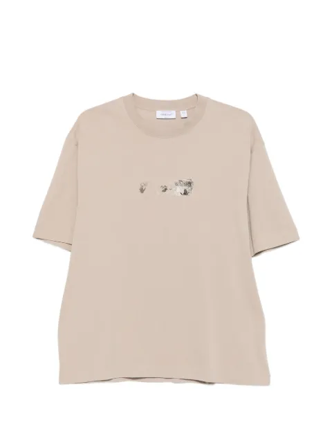Off-White Spices Arrow logo-print T-shirt Neutrals OMAA120F26JER00D0031