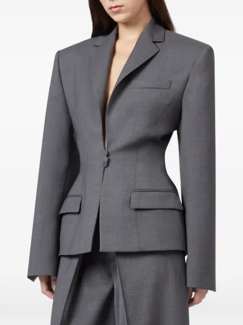Giuseppe Di Morabito hourglass-waist peaked-lapel jacket Grey 07PFJA15316705C