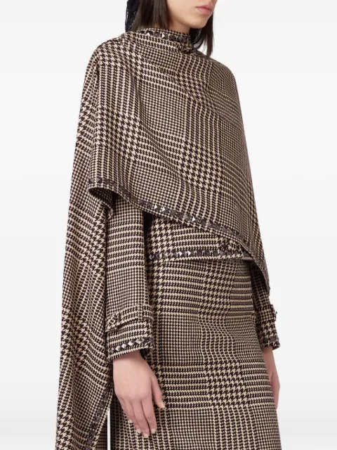 Giuseppe Di Morabito houndstooth-pattern studded caps Neutrals 07PFJA156B16703