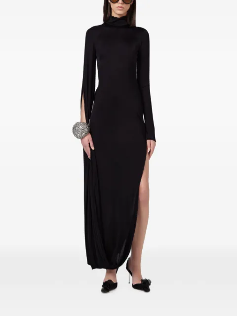 Giuseppe Di Morabito high-neck side-slit maxi dress Black 07PFDR534X16708