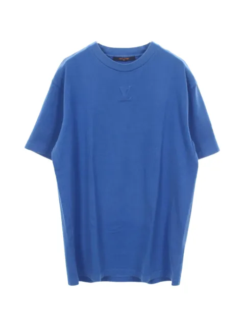 Louis Vuitton Pre-Owned 2000s LV-logo T-shirt Blue 1082729