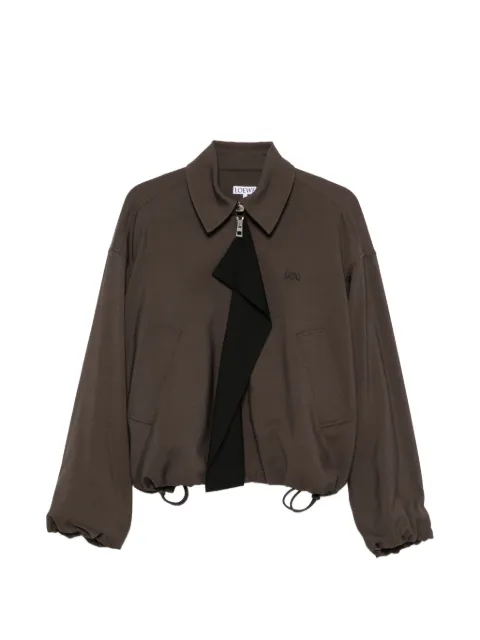 LOEWE logo-embroidered jacket Brown S359Y02XHT