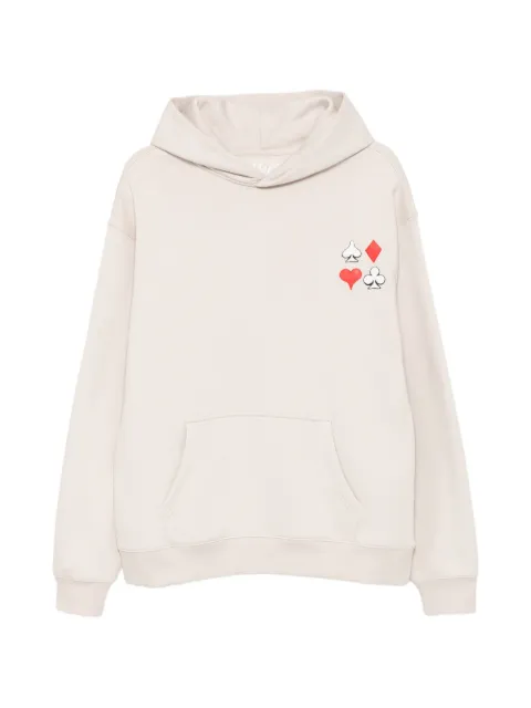 Melt playing-card-print hoodie Neutrals MSHOD5115