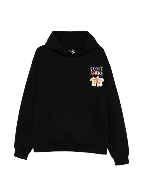 Melt graphic-print pouch-pocket hoodie Black MSHOD5119