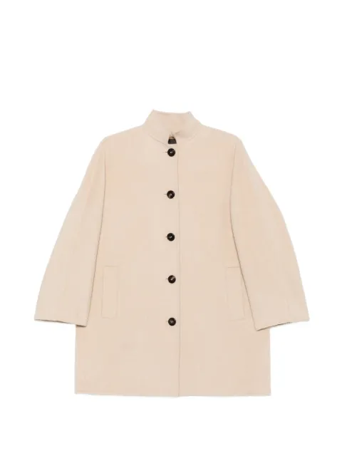 Rosso 35 high-neck button-up coat Neutrals S7552A504