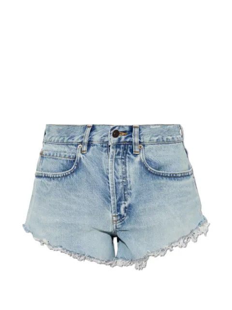 Balenciaga distressed frayed-edge shorts Blue A001PZTBP48