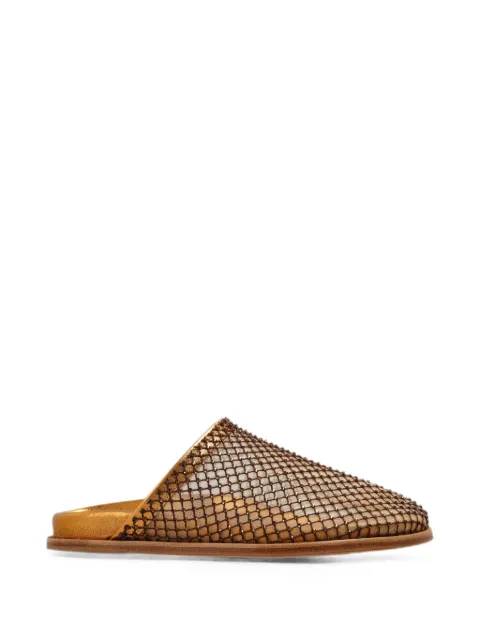 Forte Forte crystal-embellished flat mules Gold 9972F0