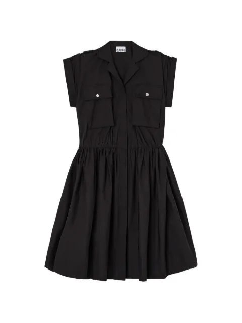 GANNI dress in black cotton Black A1030724