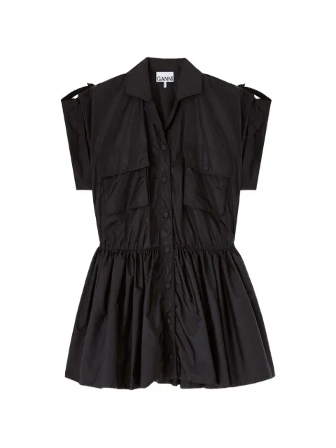 GANNI dress in black nylon Black A1030692