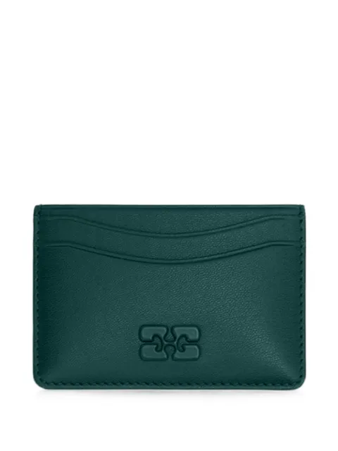 GANNI Bou card holder in green Green B3010371